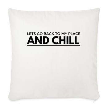 Lets Go Back To My Place - Sofa pillow with filling 45cm x 45cm - natural white - Front
