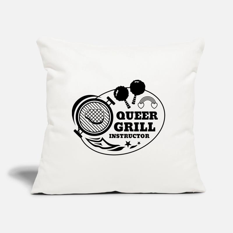 Queer Grill Instructor BBQ Idée cadeau Coussin et housse de 45 x 45 cm