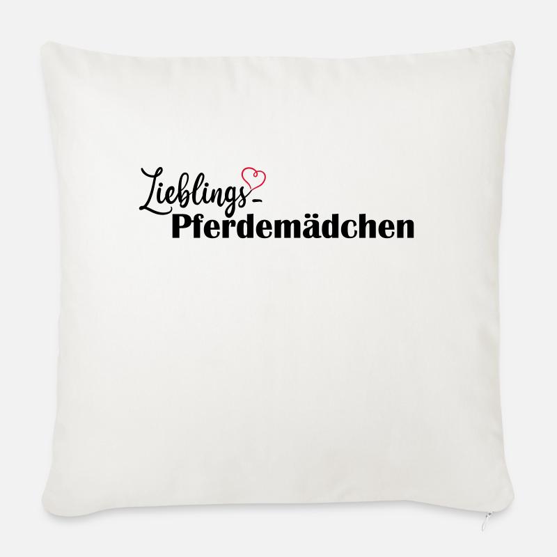 LIeblings Pferdemädchen schwarz - Sofakissen mit Füllung 45 x 45 cm - Naturweiß 