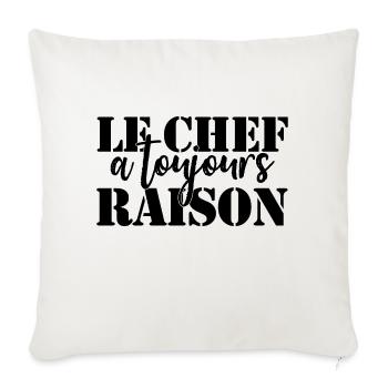 Chef is always right - Sofa pillow with filling 45cm x 45cm - natural white - Front