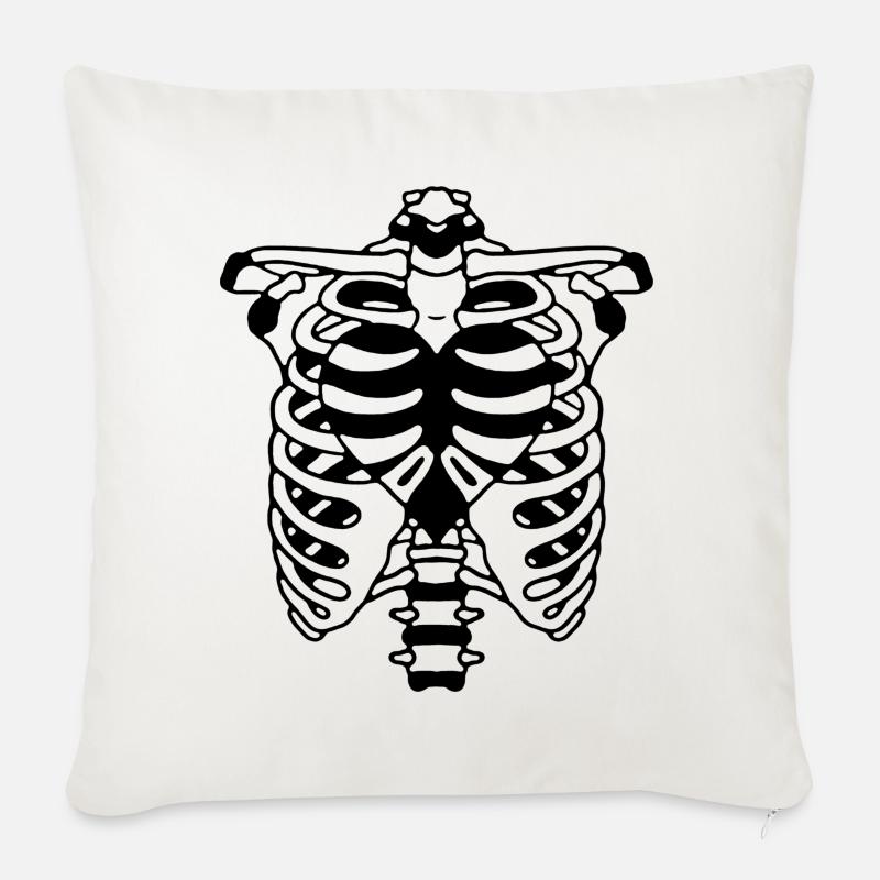 BONES - Sofa pillow with filling 45cm x 45cm - natural white