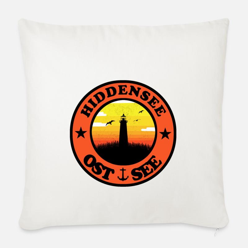 Leuchtturm Ostsee Hiddensee - Sofakissen mit Füllung 45 x 45 cm - Naturweiß 