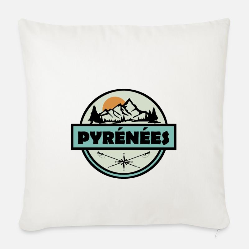 Pyrénées - Coussin et housse de 45 x 45 cm - blanc nature