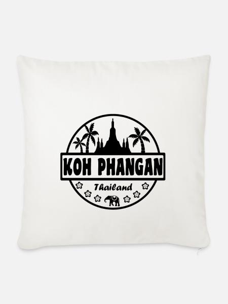 Koh Phangan Thailand - Sofakissen mit Füllung 45 x 45 cm - Naturweiß