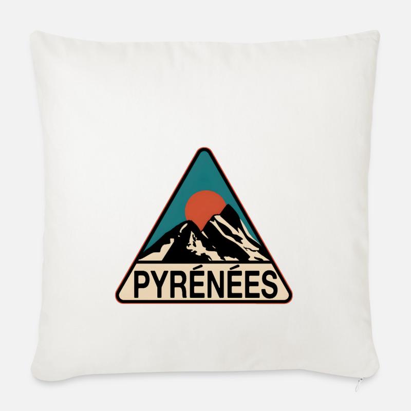 Pyrénées Pyrénées - Coussin et housse de 45 x 45 cm - blanc nature