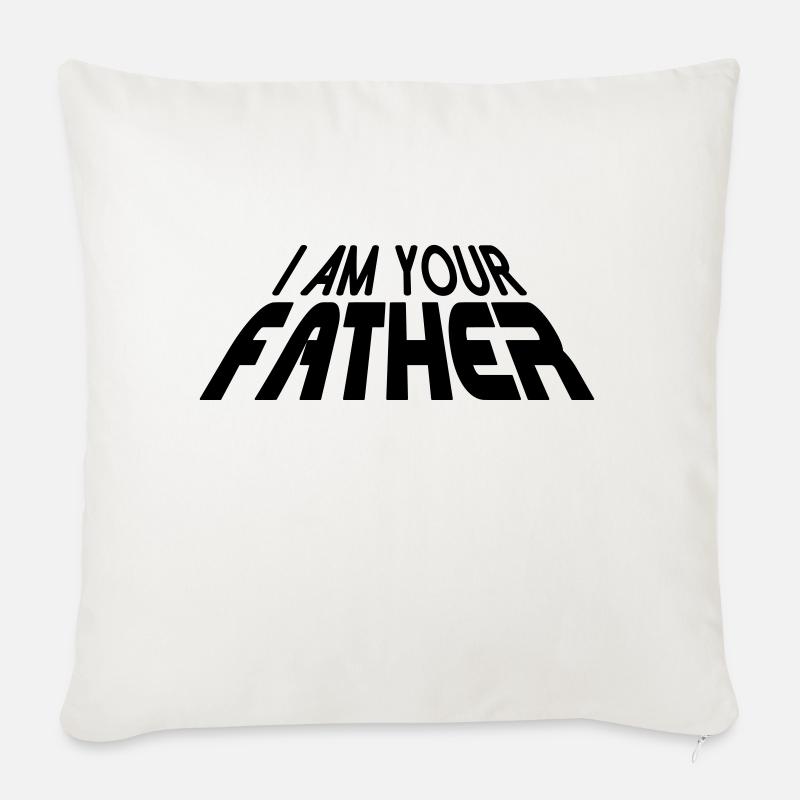 I am your FATHER 3D (1c) - Sofakissen mit Füllung 45 x 45 cm - Naturweiß 