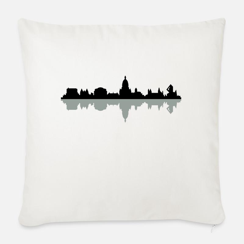 Skyline Mainz - Sofakissen mit Füllung 45 x 45 cm - Naturweiß 