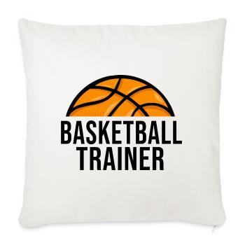 Basketballtrainer basket ball coach. - Sofakissen mit Füllung 45 x 45 cm - Naturweiß  - Vorne