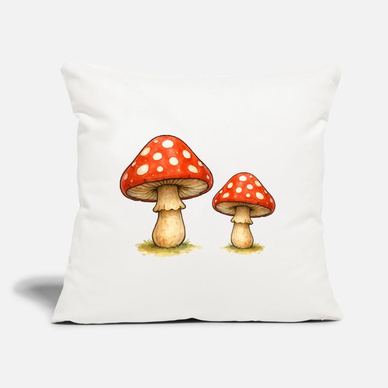 Red Toadstool Duo Sofa pillow with filling 45cm x 45cm