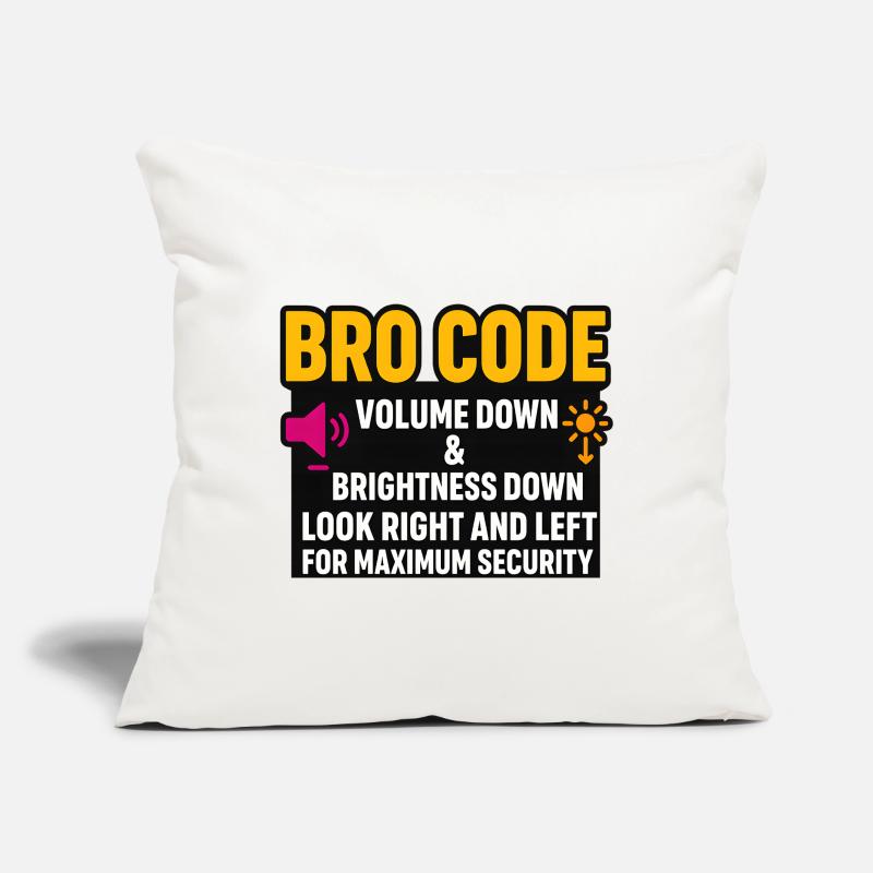 Code bro volume vers le bas Regarde à droite à gauche, drôle Coussin et housse de 45 x 45 cm