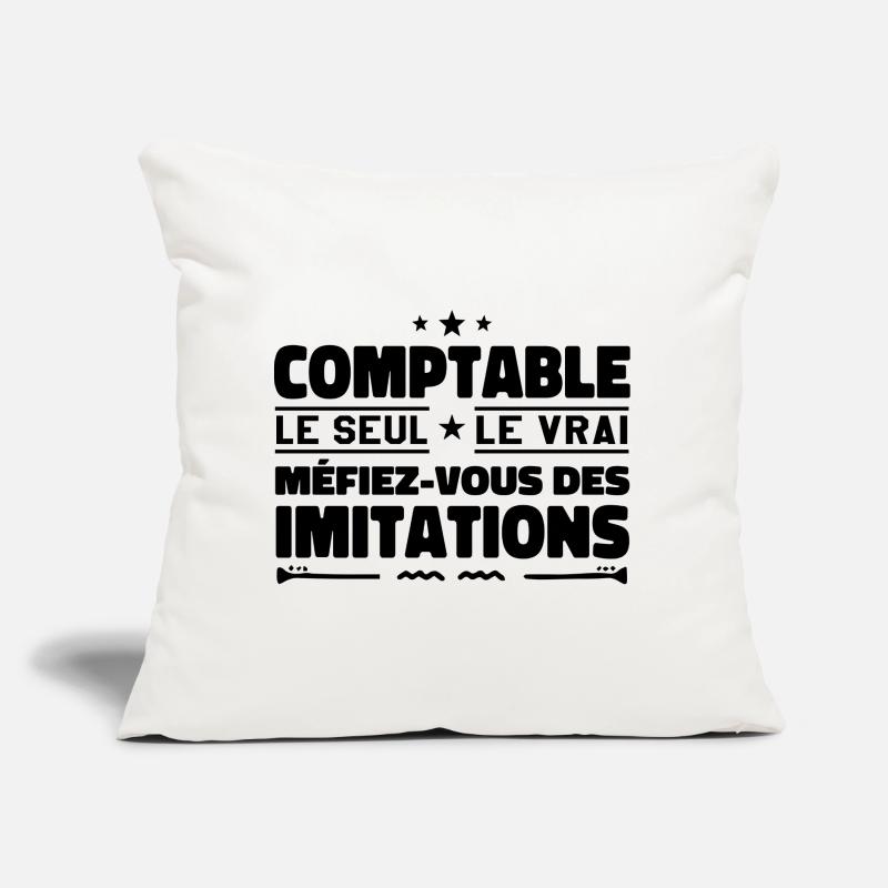 Comptable le seul. Comptable le vrai. Comptable Coussin et housse de 45 x 45 cm