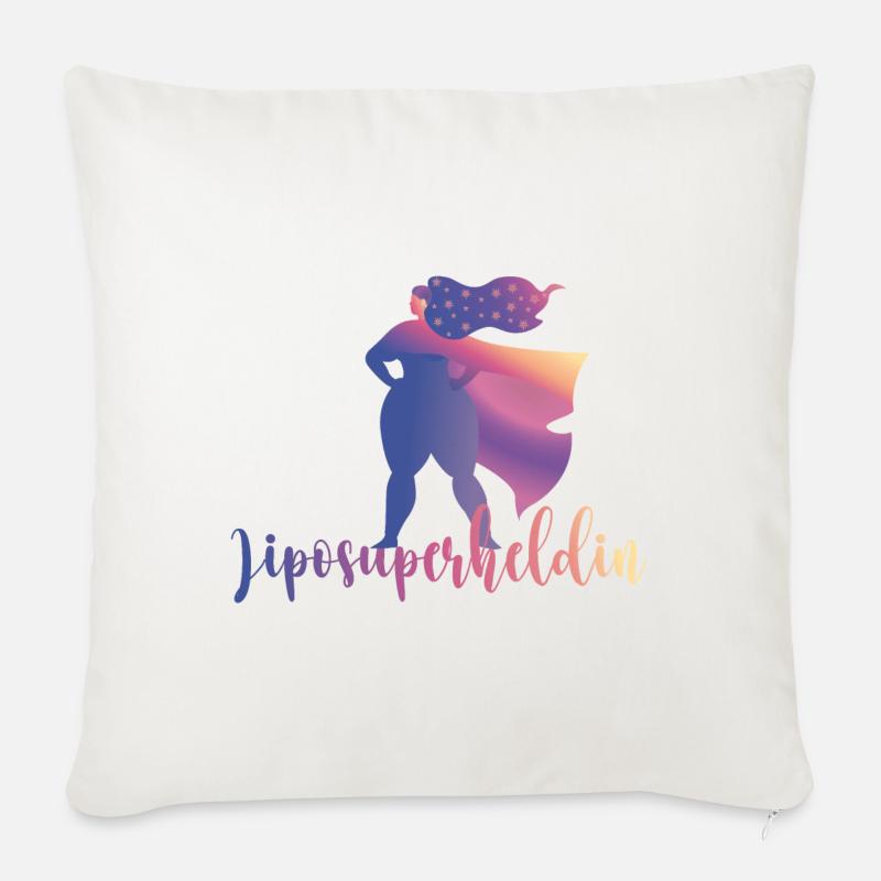 Liposuperheldin - Sofakissen mit Füllung 45 x 45 cm - Naturweiß 