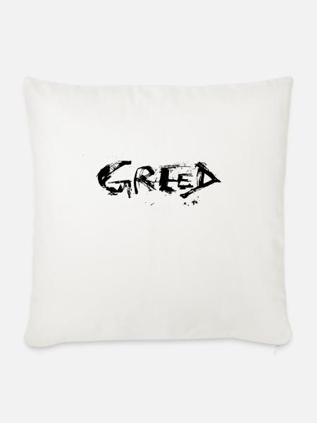 Greed Gier - Sofakissen mit Füllung 45 x 45 cm - Naturweiß 