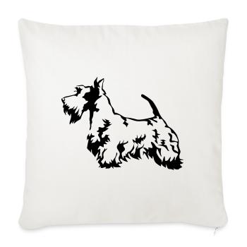Scottish Terrier - Sofa pillow with filling 45cm x 45cm - natural white - Front