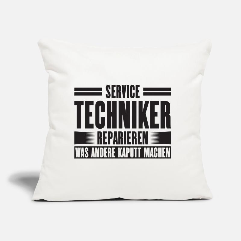 Service Technician Support Solution Slogan Service Coussin et housse de 45 x 45 cm