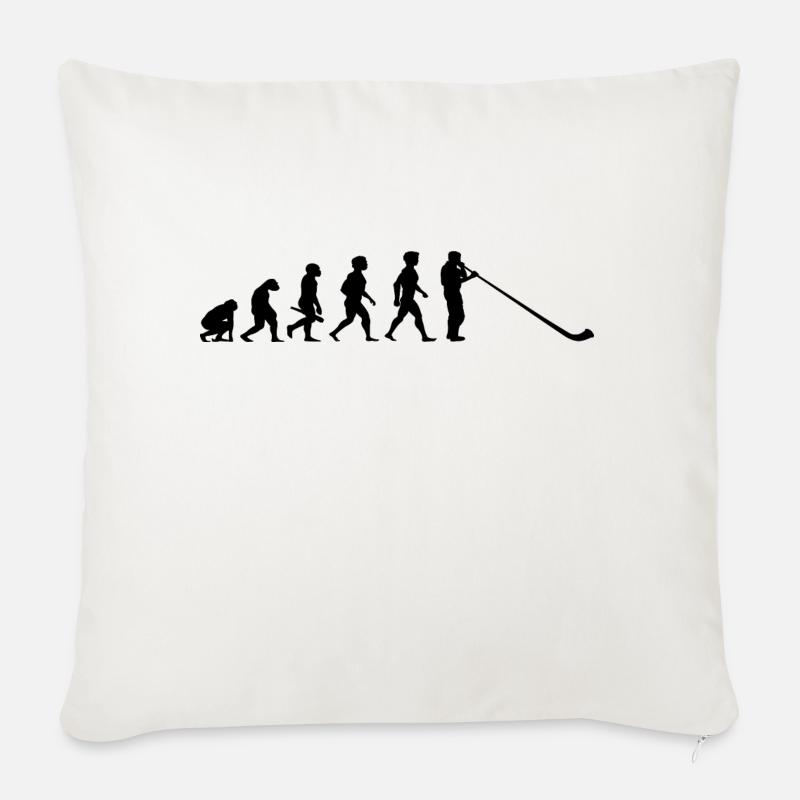 Evolution Alphorn Alpenhorn Musik - Sofakissen mit Füllung 45 x 45 cm - Naturweiß 