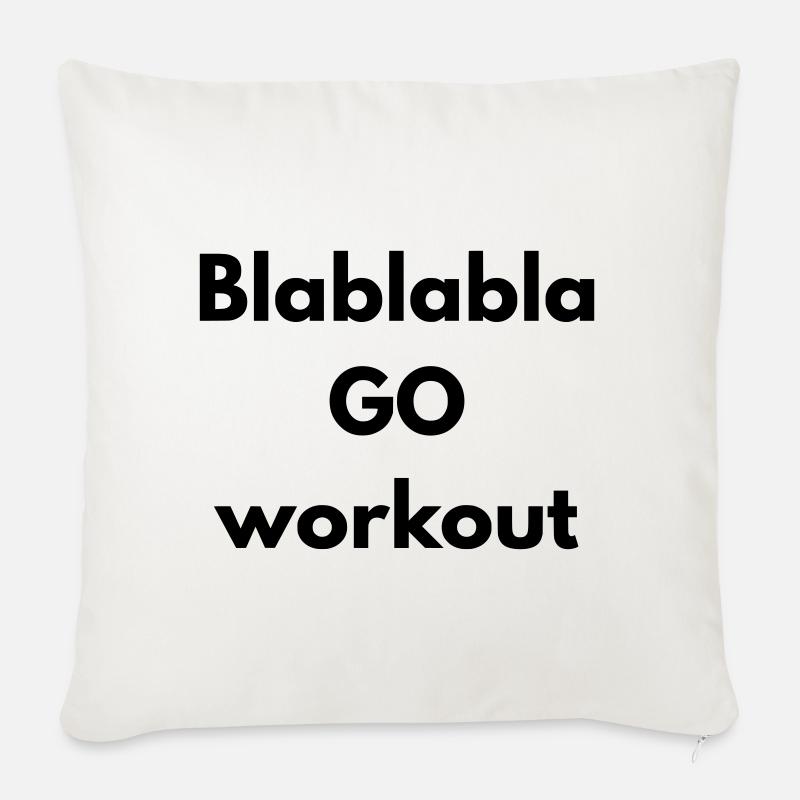 BLABLABLA Go Workout - Sofakissen mit Füllung 45 x 45 cm - Naturweiß 