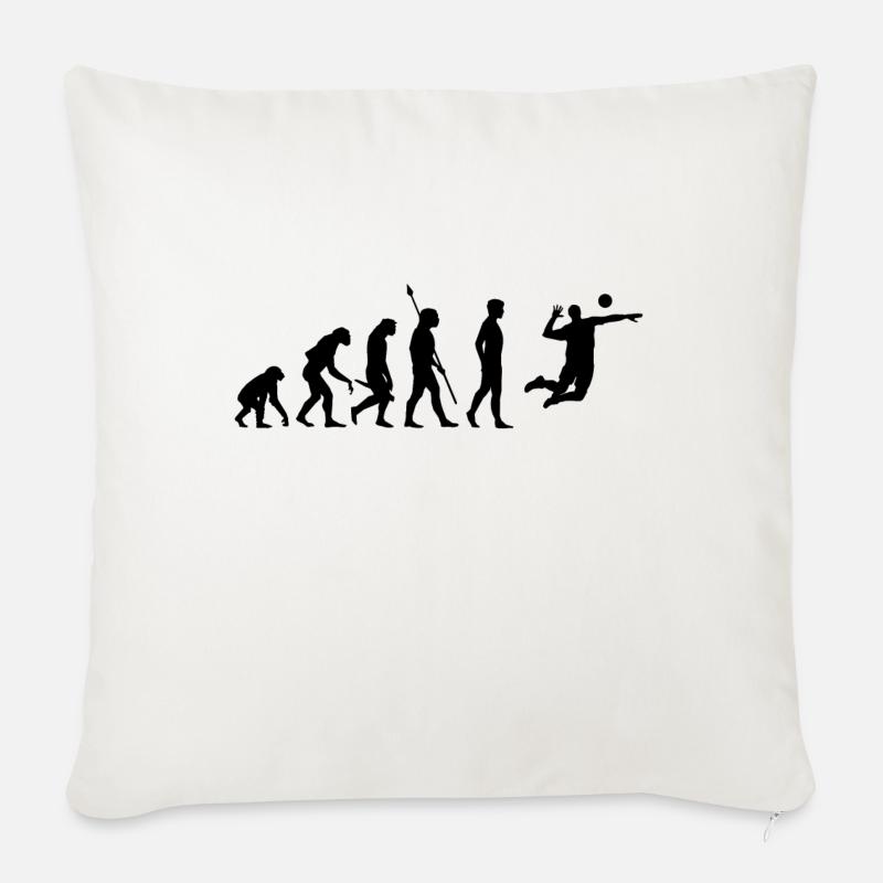 Beach Volleyball Evolution - Coussin et housse de 45 x 45 cm - blanc nature