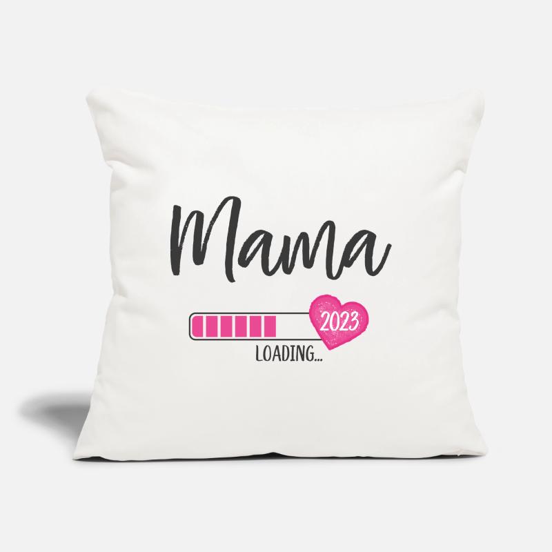 Mama Loading 2023 Herz Mädchen Rosa Werdende Mama Sofakissen mit Füllung 45 x 45 cm
