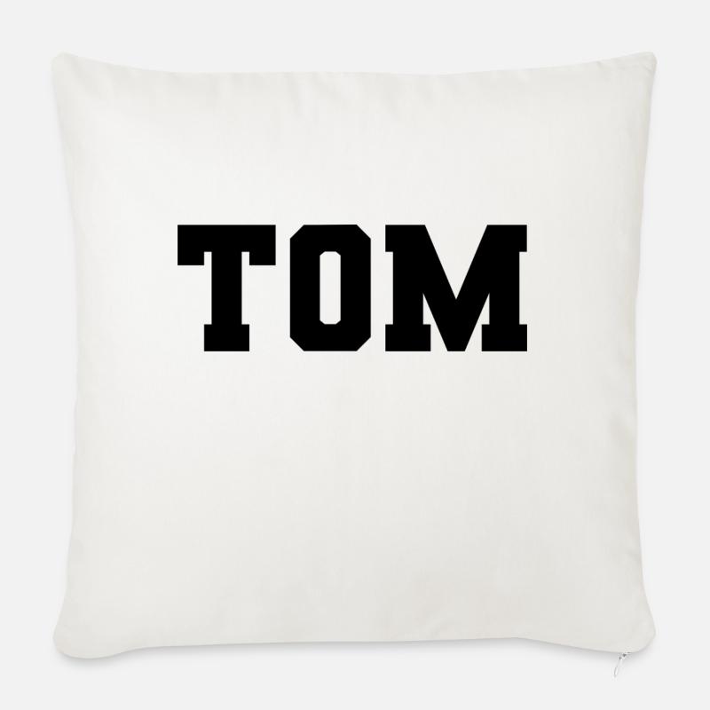 Nom - Tom - Coussin et housse de 45 x 45 cm - blanc nature
