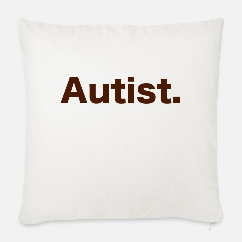 Autist - Sofakissen mit Füllung 45 x 45 cm - Naturweiß 