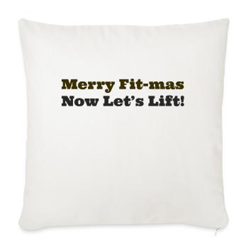Merry Fit Mas T-Shirt Design - Sofakissen mit Füllung 45 x 45 cm - Naturweiß  - Vorne