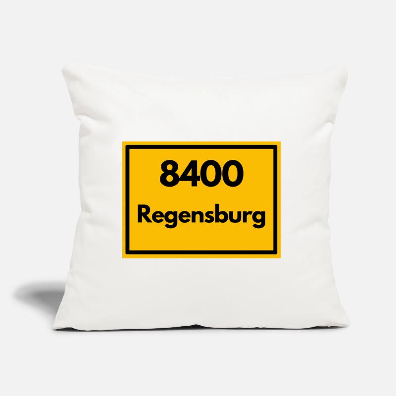 OLD POSTCODE ZIP CODE RETRO 8400 REGENSBURG Sofa pillow with filling 45cm x 45cm