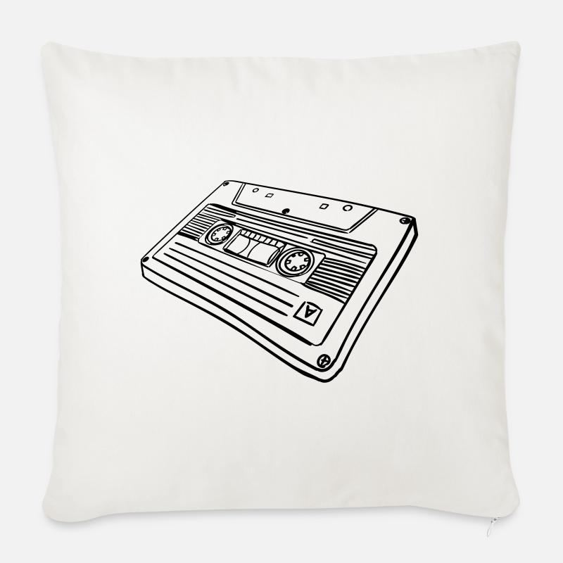 Kassette - Sofakissen mit Füllung 45 x 45 cm - Naturweiß 