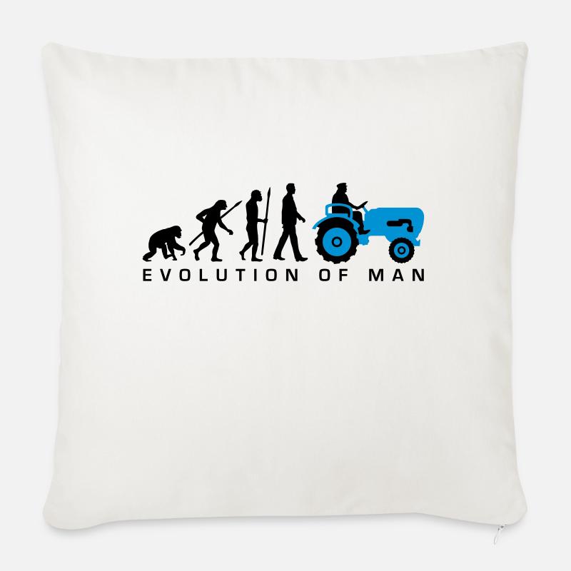 evolution_bauer_mit_traktor_032013_a_2c - Sofakissen mit Füllung 45 x 45 cm - Naturweiß 