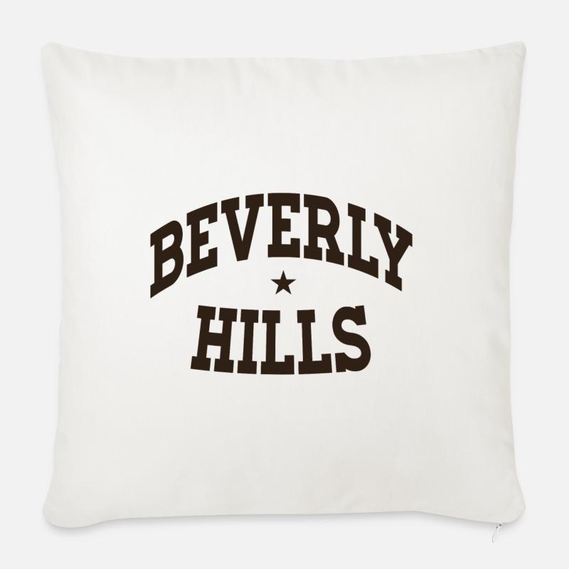 Beverly Hills - Coussin et housse de 45 x 45 cm - blanc nature