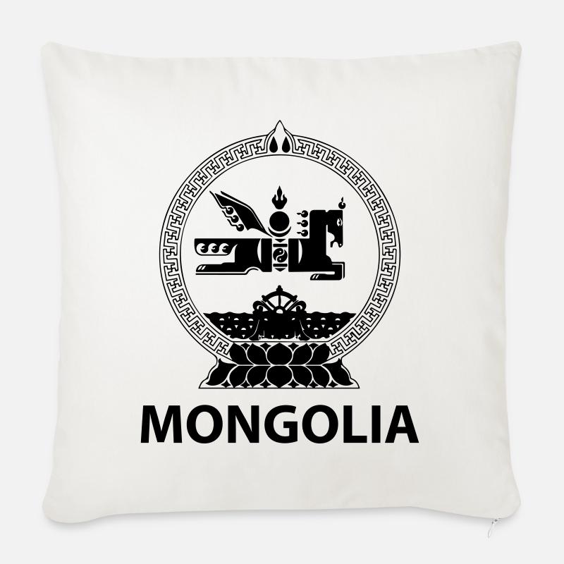 Mongolia - Sofakissen mit Füllung 45 x 45 cm - Naturweiß 