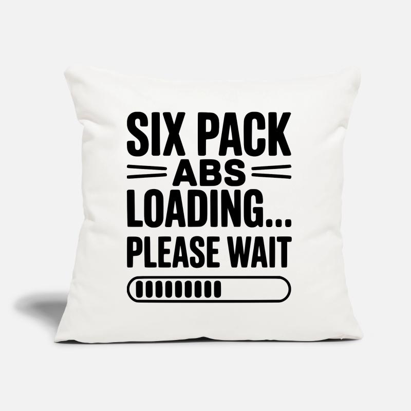 Six Pack Abs Loading... Please Wait Sofa pillow with filling 45cm x 45cm