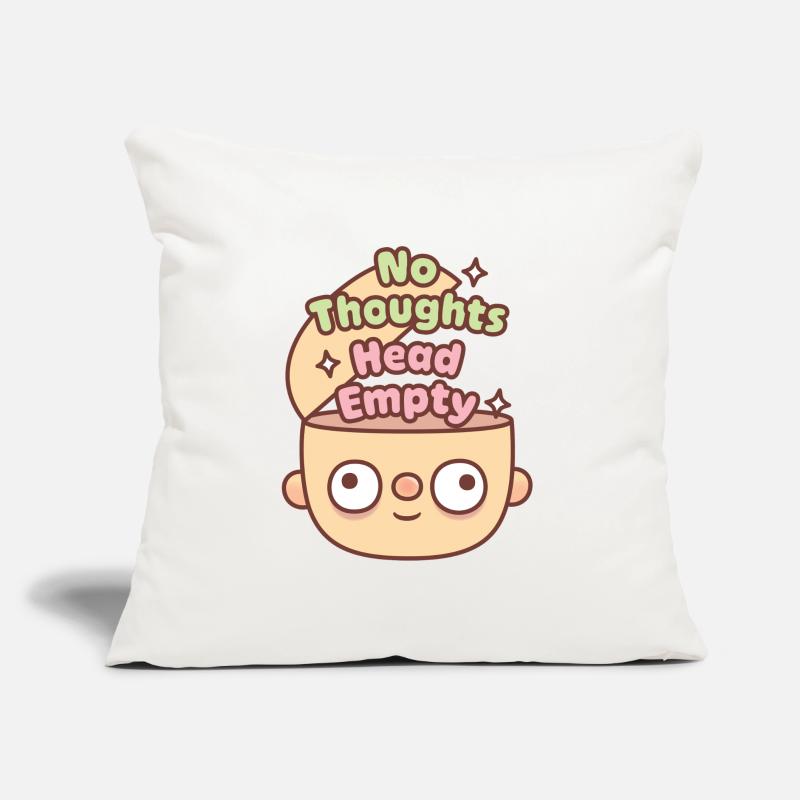 Funny Head No Thoughts Head Empty Meme Sofa pillow with filling 45cm x 45cm