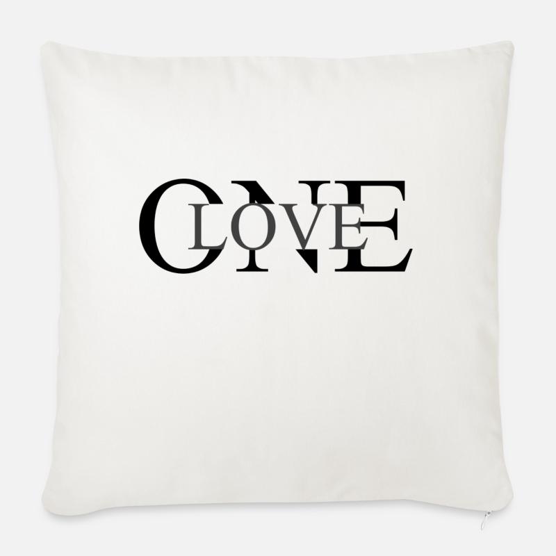 ONELOVE - Sofakissen mit Füllung 45 x 45 cm - Naturweiß 