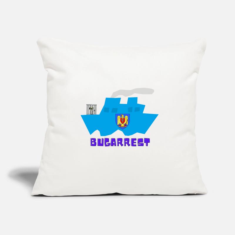 Bukarest vs Bugarrest, eingesperrt vorn auf Schiff Sofakissen mit Füllung 45 x 45 cm