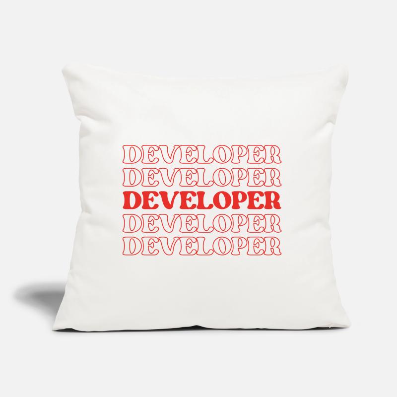 Développeur Programmeur Codeur Codeur Ingénieur logiciel Coussin et housse de 45 x 45 cm