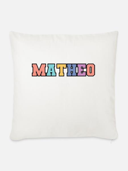 Name - Matheo - Sofakissen mit Füllung 45 x 45 cm - Naturweiß