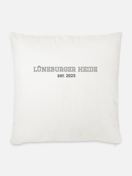 Lüneburger Heide "transparent college" - Sofakissen mit Füllung 45 x 45 cm - Naturweiß
