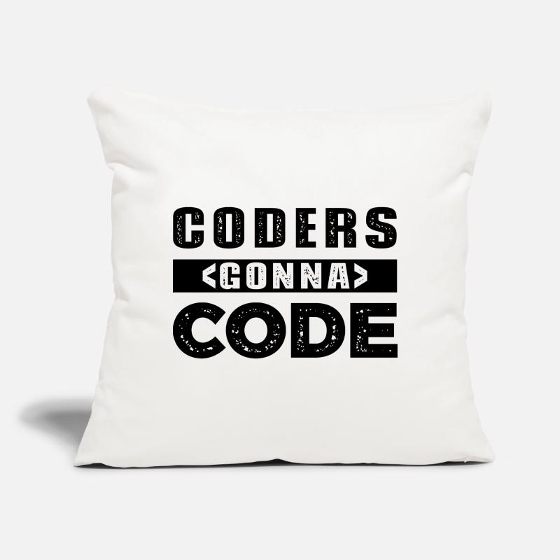 Coders going to Code Sofa pillow with filling 45cm x 45cm