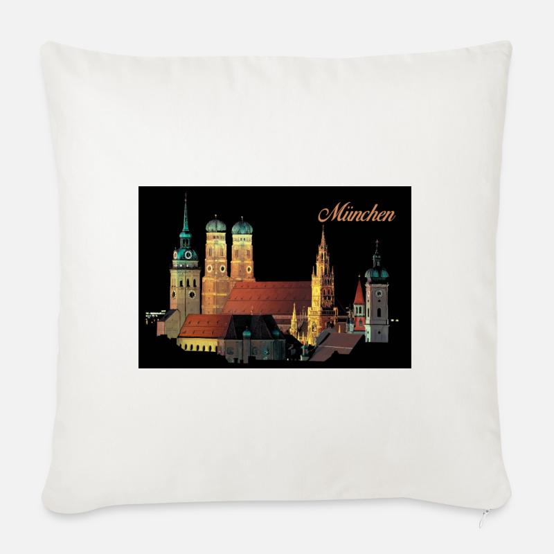 München - Sofakissen mit Füllung 45 x 45 cm - Naturweiß 