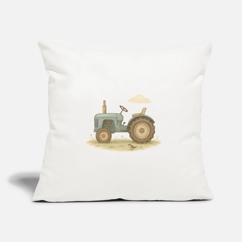 Blauer Oldtimer-Traktor Sofakissen mit Füllung 45 x 45 cm