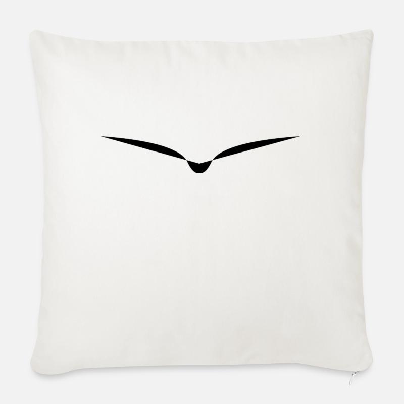 Vogel - Sofakissen mit Füllung 45 x 45 cm - Naturweiß 