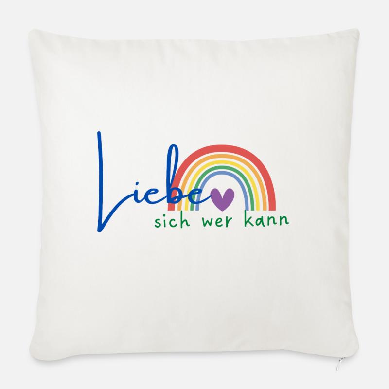 Liebe sich wer kann! - Sofakissen mit Füllung 45 x 45 cm - Naturweiß 