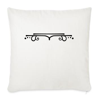 Squiggly Line Straight - Sofa pillow with filling 45cm x 45cm - natural white - Front