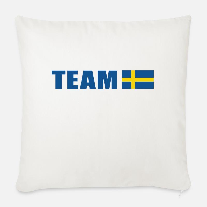 Support-Team Schweden - Sofakissen mit Füllung 45 x 45 cm - Naturweiß 