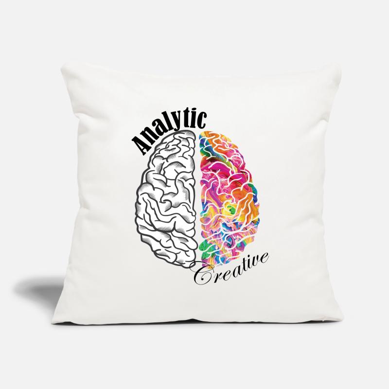 Analytic Creative Brain Left Brained Right Brained Sofa pillow with filling 45cm x 45cm