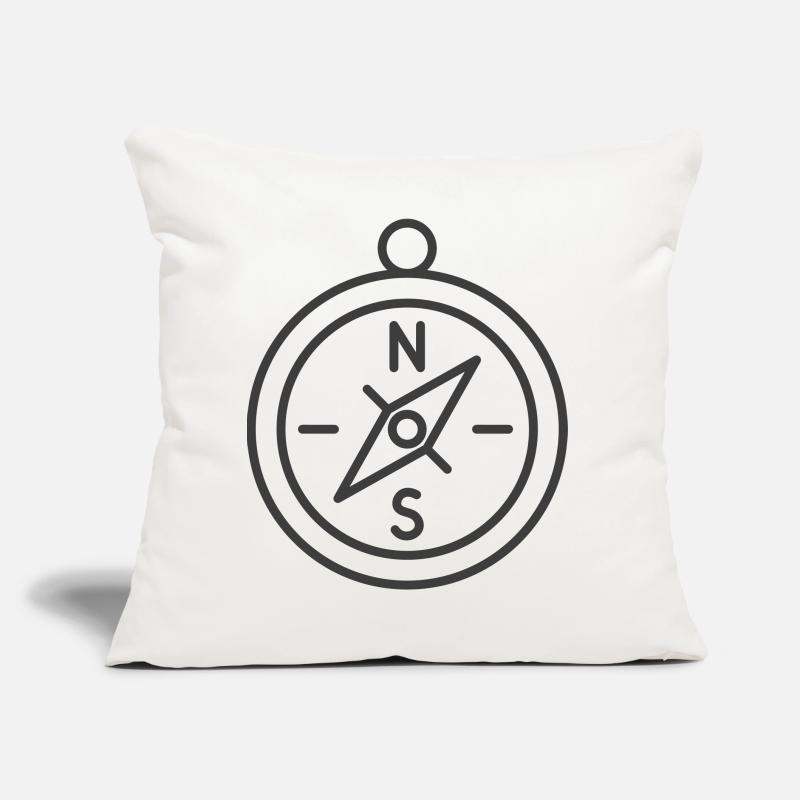 Minimalist Compass Navigation Design Sofa pillow with filling 45cm x 45cm