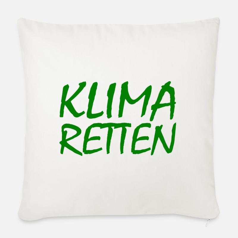Klima retten - Sofakissen mit Füllung 45 x 45 cm - Naturweiß 