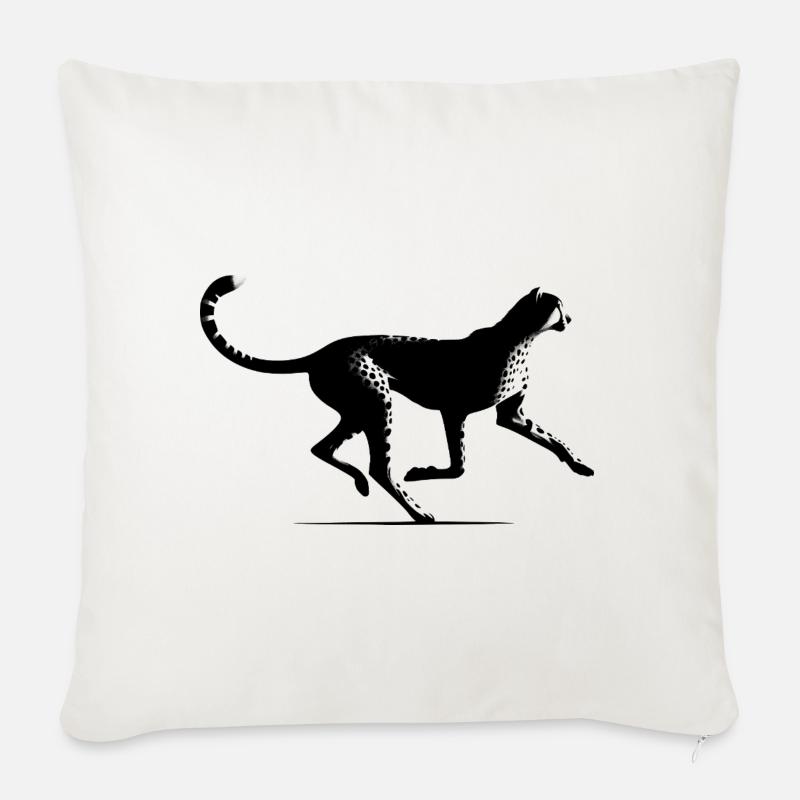 Guépard - Coussin et housse de 45 x 45 cm - blanc nature