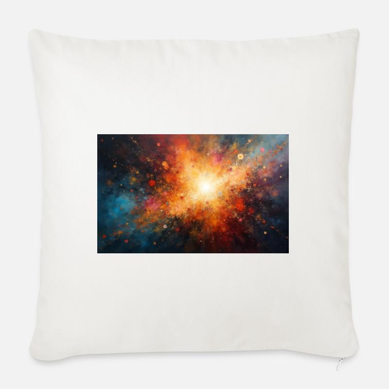 Kosmische Burst-Nebel-Explosion - Sofakissen mit Füllung 45 x 45 cm - Naturweiß 
